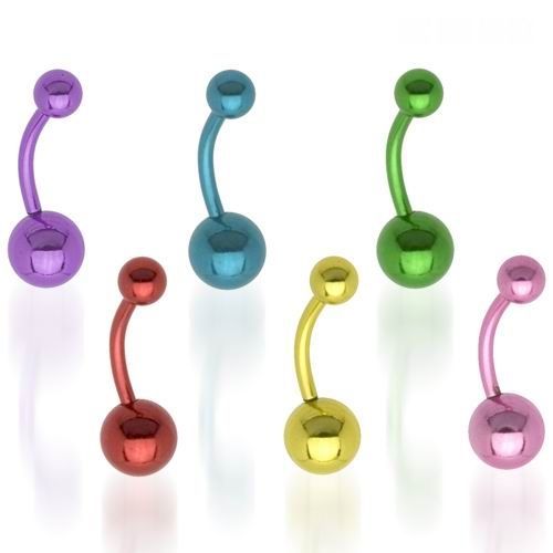 Levně S4U Piercing do pupíku - banánek (červená) - BS01048-R