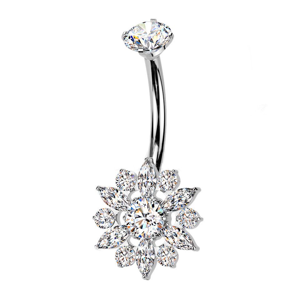 MARRE Piercing do pupíku kytička - TITAN - TIT1596