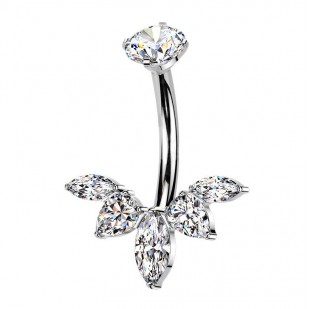 Luxusní piercing do pupíku - TITAN