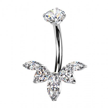 Luxusní piercing do pupíku - TITAN