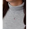 Sada šperků s krystaly Swarovski náušnice,řetízek a přívěsek růžová kytička 39172.3 fuchsia