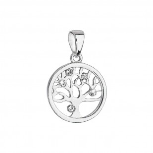 Stříbrný přívěsek se Swarovski krystaly strom života 34258.1