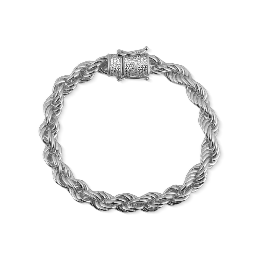 Stříbrný masivní náramek