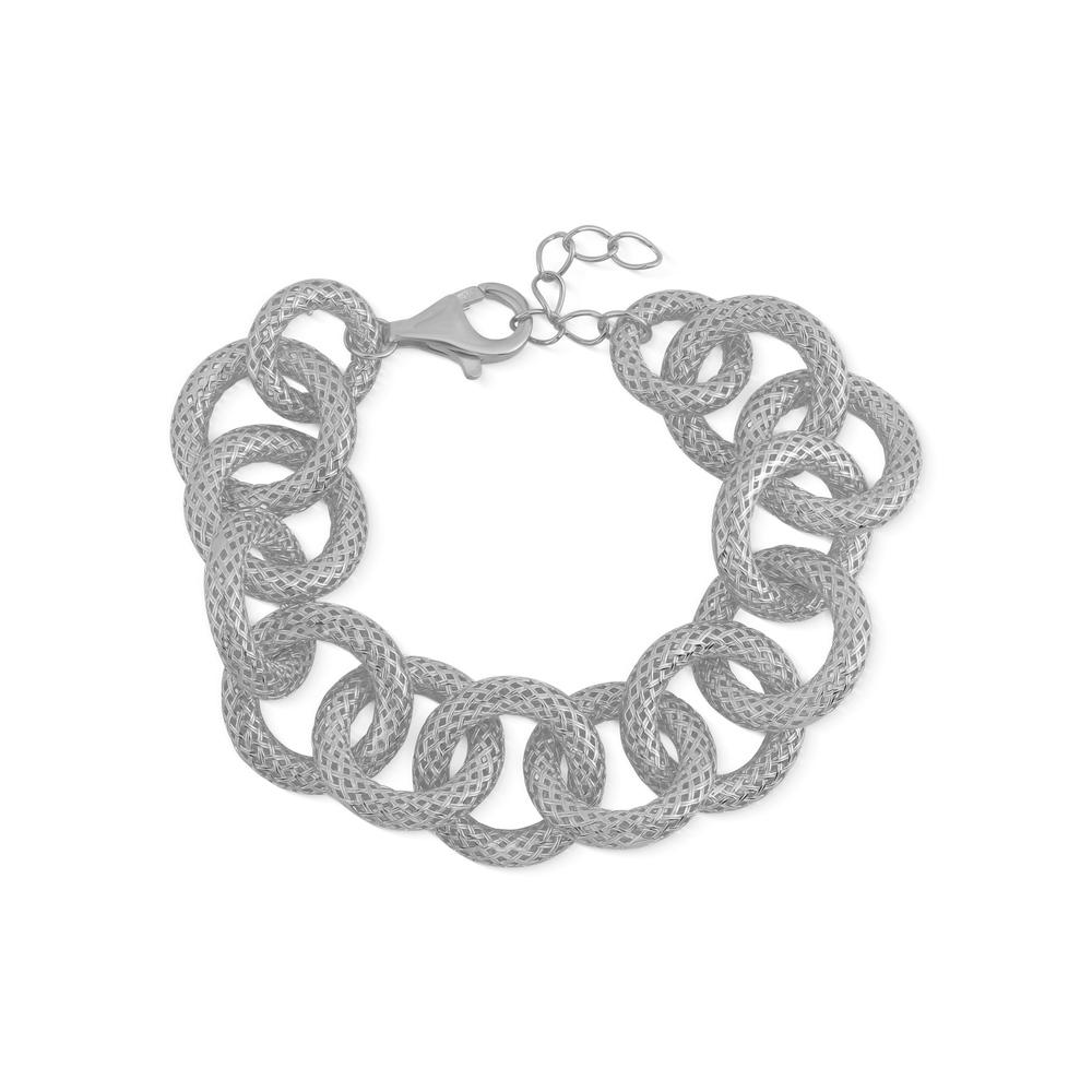 Stříbrný náramek masivního vzhledu