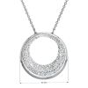 Stříbrný náhrdelník s krystaly Preciosa bílý 32026.1 crystal