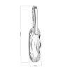 Stříbrný přívěsek s krystaly Swarovski bílý ovál 34241.1