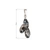 Stříbrný přívěsek s krystaly Swarovski šedá slza 34146.5