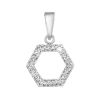 Stříbrný přívěsek s krystaly Swarovski v bílé barvě 74073.1