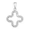 Stříbrný přívěsek s krystaly Swarovski v bílé barvě 74071.1