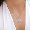 Stříbrný přívěsek s krystaly Swarovski v bílé barvě 74071.1