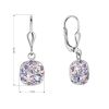 Stříbrné visací náušnice se Swarovski krystaly 31320.3 violet