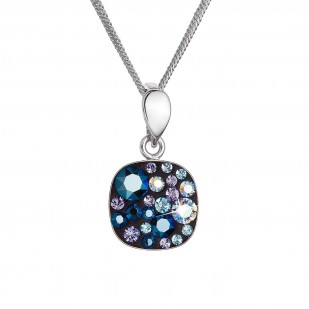 Stříbrný náhrdelník se Swarovski krystaly 32088.3 blue style