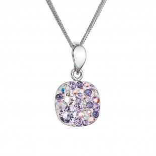 Stříbrný náhrdelník se Swarovski krystaly 32088.3 sviolet
