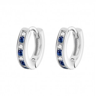 Stříbrné náušnice kroužky se zirkony