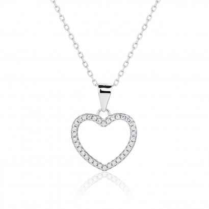 Střibrný náhrdelník srdce