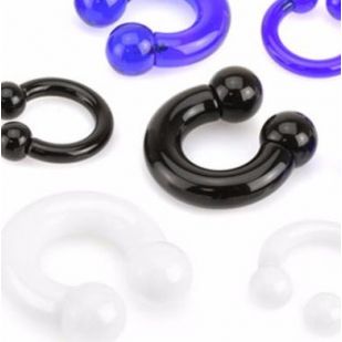 Piercing akrylátová podkova maxi HWAH černá