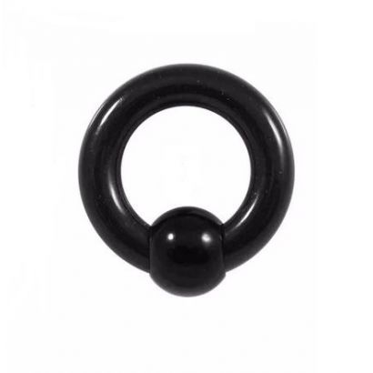 Akrylátový maxi piercing kruh černý 8 mm