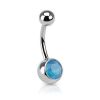 Piercing do pupíku - banánek (růžová, 1,6 x 10 mm)
