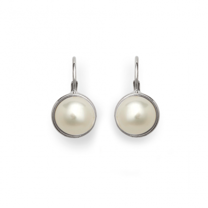 Stříbrné náušnice s perlou