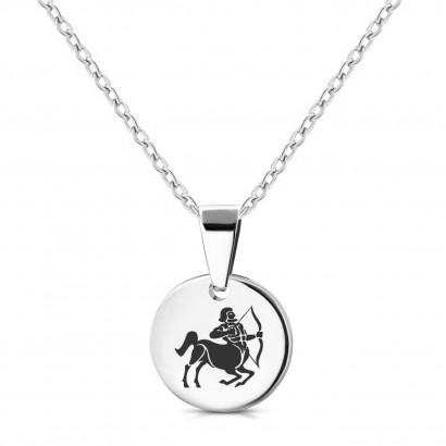 Personalizovaný ocelový náhrdelník znamení horoskopu STŘELEC