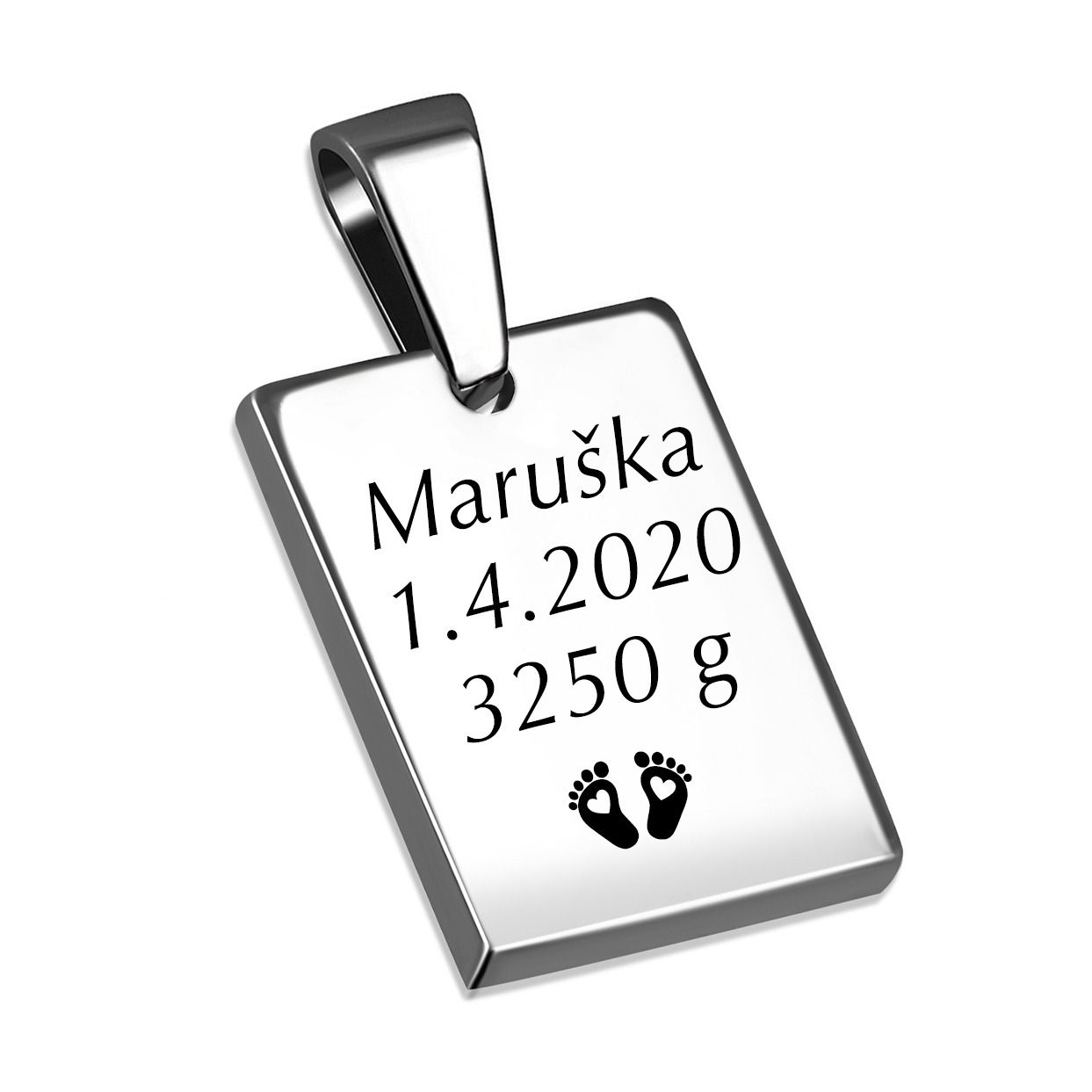 S4U Personalizovaný ocelový přívěsek s rytinou - RT1022