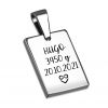 Personalizovaný ocelový přívěsek s rytinou