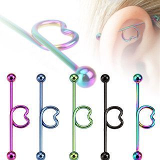 Činka industrial chirurgická ocel anodizovaná HWBSP10T (duhová)