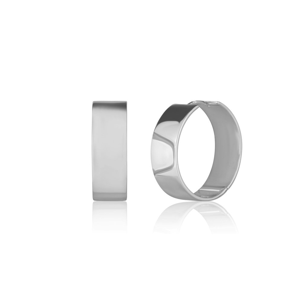 Stříbrné náušnice hladké kroužky 20 mm