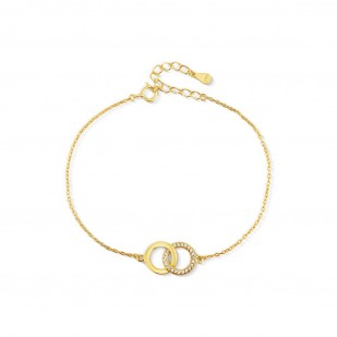 Stříbrný zlacený náramek