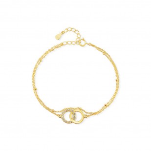 Stříbrný zlacený náramek