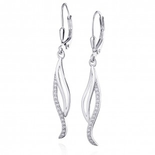 Visací náušnice se zirkony