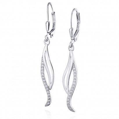 Visací náušnice se zirkony