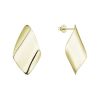 Pozlacené stříbrné náušnice lesklé kosočtverce 61082