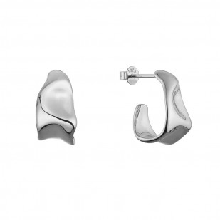 Stříbrné náušnice s elegantními liniemi 61111