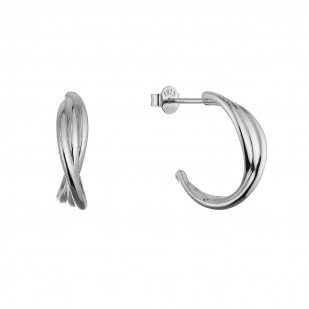 Stříbrné náušnice zapletené kroužky 61114