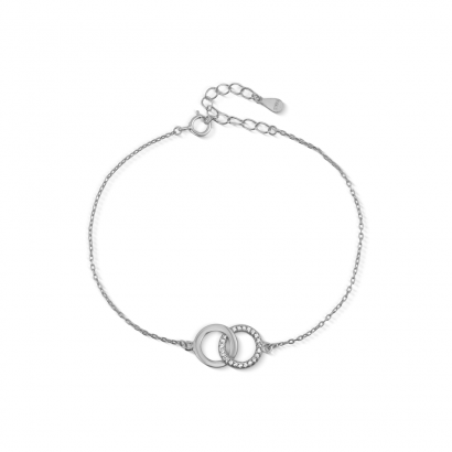 Stříbrný náramek se zirkony