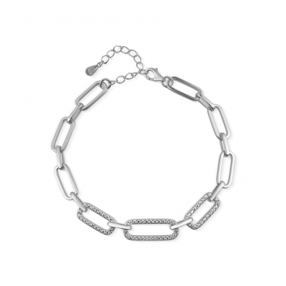 Stříbrný náramek se zirkony