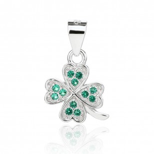 Stříbrný přívěsek čtyřlístek