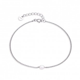 Stříbrný náramek s přírodní perlou