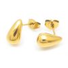 Zlacené ocelové náušnice kapky