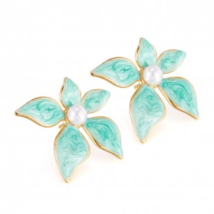 Ocelové náušnice se smaltovaným povrchem