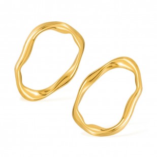 Extravagantní zlacené ocelové náušnice