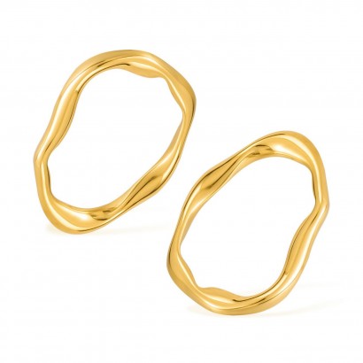 Extravagantní zlacené ocelové náušnice