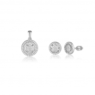 Stříbrná souprava šperků se zirkony