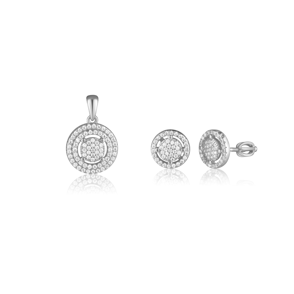 Stříbrná souprava šperků se zirkony