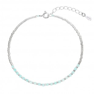 Stříbrný náramek s amazonity 13112.3