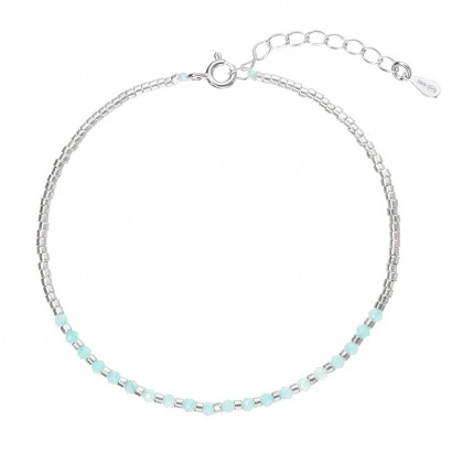 Stříbrný náramek s amazonity 13112.3