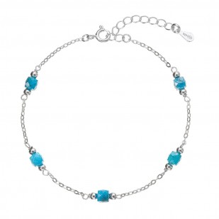 Stříbrný náramek s apatity 13111.3