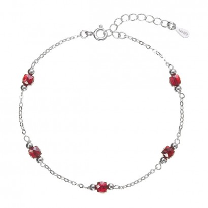 Stříbrný náramek s granáty 13111.3