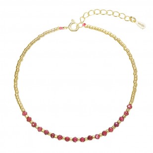 Pozlacený náramek s granáty 13112.3